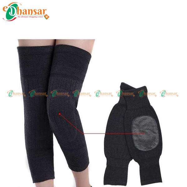 Pair of Thick Fur Cashmere Wool Knee Warmers Sleeve for Both Men and Women