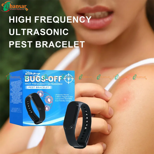 Bugs-Off High Frequency Ultrasonic Pest Bracelet 